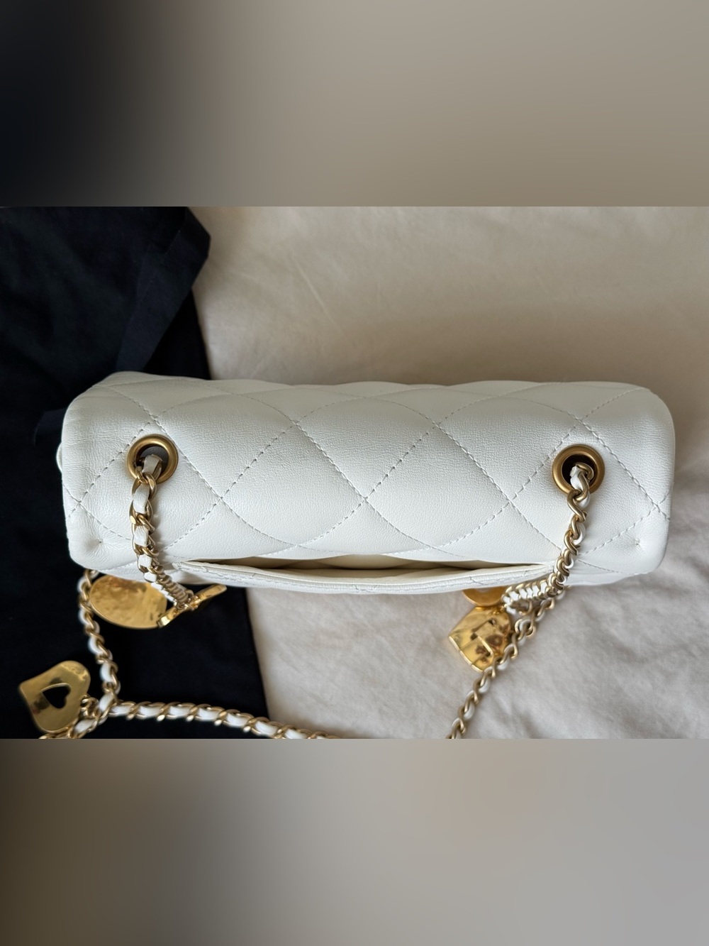 CHANEL Mini Classic Flap Heart Charm Bag with Gold Hardware - Picture 13 of 16